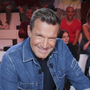 Lorsqu'on lui demande s'il pourrait être aux commandes de ce retour de Secret Story, si attendu par les fans, il est plutôt catégorique. "Impossible", balance Benjamin Castaldi.
Exclusif - Benjamin Castaldi - Sur le plateau de l'émission TPMP (Touche Pas à Mon Poste) présentée en direct par C.Hanouna et diffusée sur C8 - Paris le 20/09/2022 - © Jack Tribeca / Bestimage