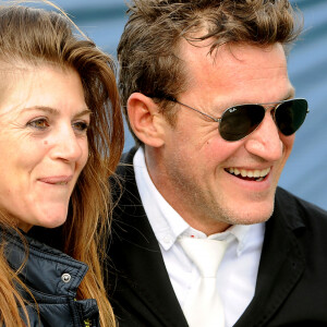 Exclusif - Benjamin Castaldi et sa compagne Aurore Aleman lors du Longines Paris Eiffel Jumping au Bois de Boulogne à la plaine de Jeux de Bagatelle à Paris, le 2 juillet 2016. © Pierre Perusseau/Bestimage