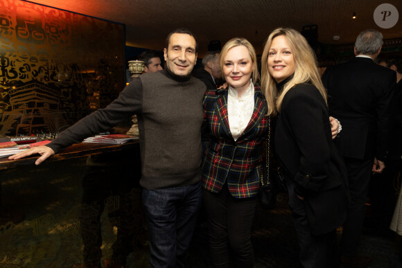 Zinedine Soualem, Julie Judd, Caroline Faindt - Lancement du nouveau numéro du magazine Cerise au restaurant Coya à Paris le 18 décembre 2023. © Jeremy Melloul / Bestimage