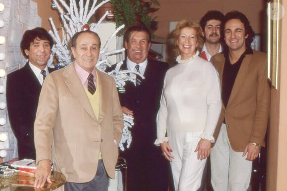 François Giordani, Tino Rossi, François Bonelli, Paulette, Laurent Rossi le 23 décembre 1982.