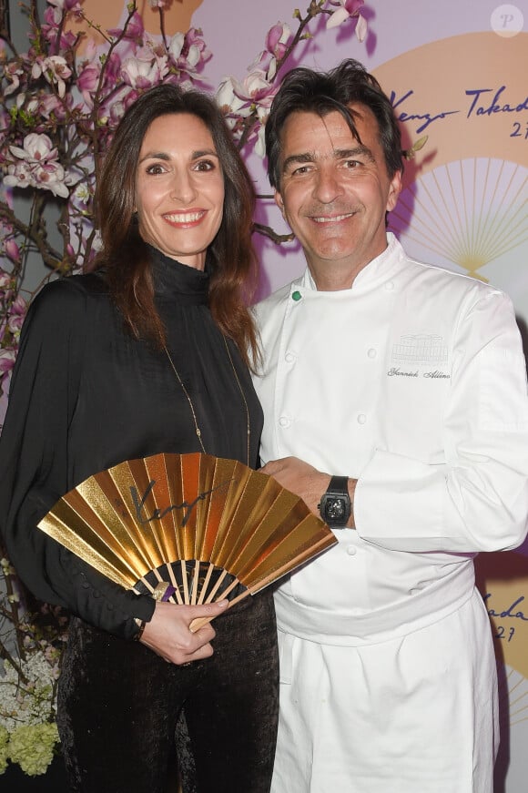 Yannick Alleno (Chef du Pavillon Ledoyen) et sa femme Laurence pendant la soirée "Kenzo Takada's Birthday Night" pour fêter les 80 ans de Kenzo Takada au Pavillon Ledoyen à Paris, France, le 28 février 2019. © Coadic Guirec/Bestimage 