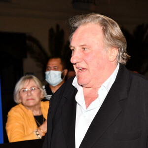 Gérard Depardieu lors de la soirée de clôture de la 3eme édition du Festival Cinéroman à Nice, le 24 octobre 2021. © Bruno Bebert / Bestimage