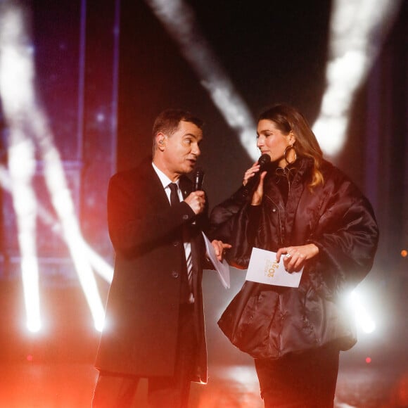 Exclusif - Laury Thilleman et Laurent Luyat - Emission "La grande soirée du 31 de Paris", diffusée le 31 décembre sur France 2 © Christophe Clovis / Jack Tribeca / Bestimage 