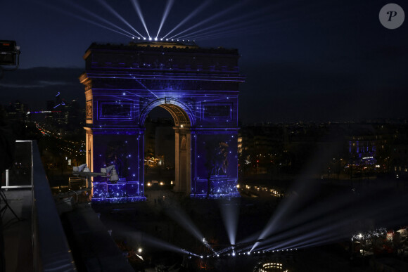 Exclusif - Illustration Arc de Triomphe - Emission "La grande soirée du 31 de Paris", diffusée le 31 décembre sur France 2 © Jack Tribeca / Christophe Clovis / Bestimage 