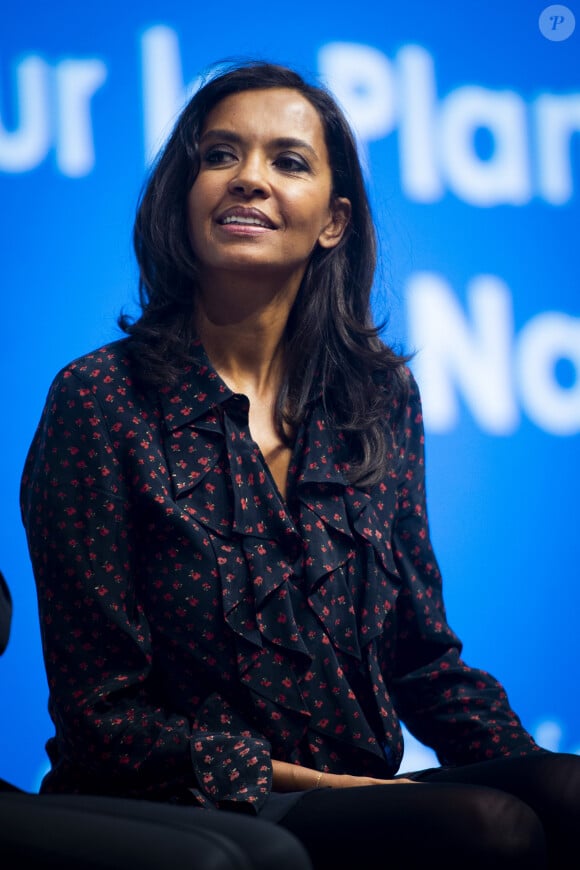 Karine Le Marchand (marraine de la CNDP (Commission nationale du débat public) et animatrice de lémission "L'amour est dans le pré") au 57ème salon International de l'Agriculture au parc des expositions de la porte de Versailles à Paris, France, le 23 février 2020. © Jean-Baptiste Autissier/Panoramic/Bestimage 