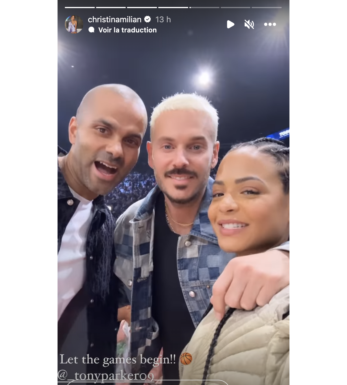 Photo : Tony Parker, M. Pokora et Christina Milian étaient également là ...