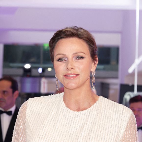 - No Tabloids - La princesse Charlène de Monaco lors du 74ème Gala de la Croix-Rouge Monégasque, qui se tient dans la mythique Salle des Etoiles du Sporting Monte-Carlo à Monaco. Cette année l'ambassadeur du gala n'est autre que la rock star internationale Robbie Wiliams. En cette occasion Robbie Williams s'est produit en concert exclusif à la Salle des Etoiles. Monaco, le 29 juillet 2023. © Claudia Albuquerque/Bestimage  - No Tabloids - 74th Monegasque Red Cross Gala, held in the mythical Salle des Etoiles of the Sporting Monte-Carlo in Monaco. This year's gala ambassador is none other than international rock star Robbie Wiliams. On this occasion Robbie Williams performed in an exclusive concert at the Salle des Etoiles. Monaco, July 29, 2023. 