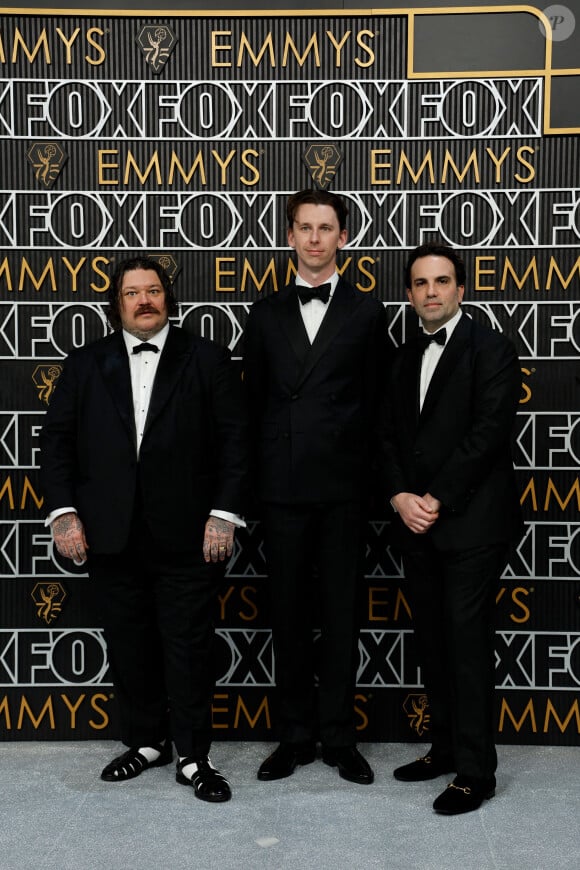 Matty Matheson, Cooper Wehde et Josh Senior - 75e cérémonie des Emmy Awards au Peacock Theater de Los Angeles. Le 15 janvier 2024. @ Kevork Djansezian-USA Today/SPUS/ABACAPRESS.COM