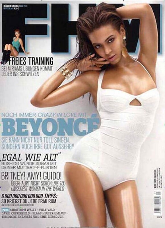 Beyoncé en couverture de FHM, février 2010