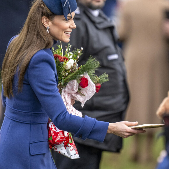 Catherine (Kate) Middleton, princesse de Galles lors de la messe de Noël à Sandringham le 25 décembre 2024 à Sandringham dans le Norfolk.