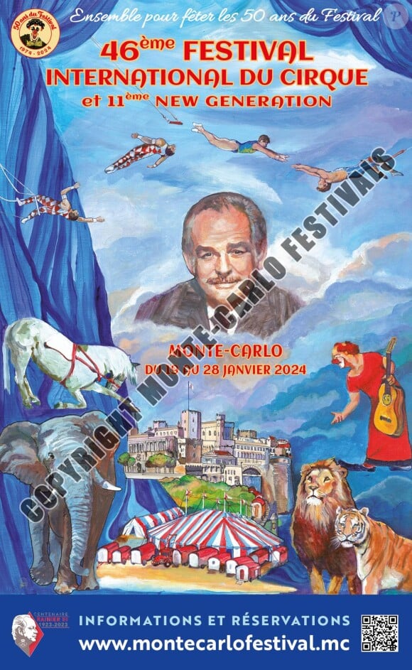 Affiche du 46è Festival International du cirque de Monte-Carlo.