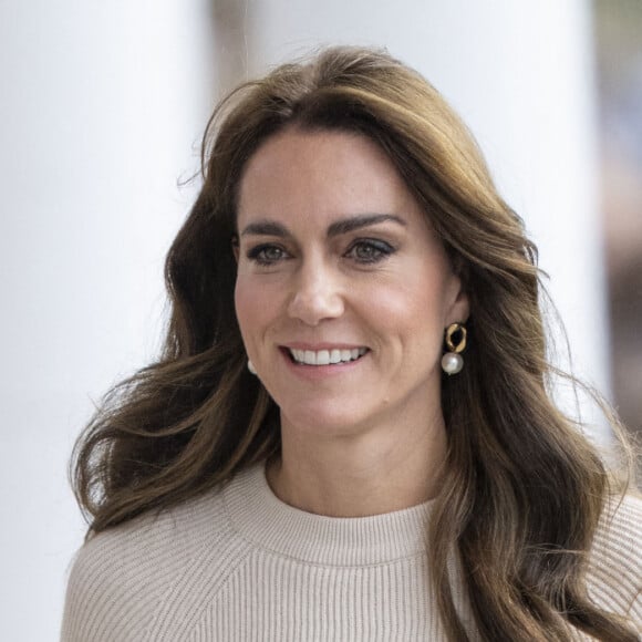 Catherine (Kate) Middleton, princesse de Galles, arrive à l'université de Nottingham dans le cadre de la Journée mondiale de la santé mentale (World Mental Health Day), le 11 octobre 2023. 