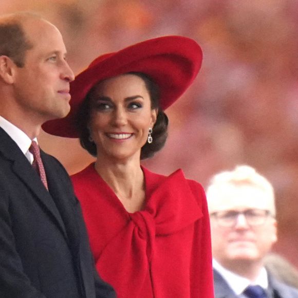 Le prince William, prince de Galles, et Catherine (Kate) Middleton, princesse de Galles, - Cérémonie de bienvenue du président de la Corée du Sud à Horse Guards Parade à Londres, le 21 novembre 2023. 