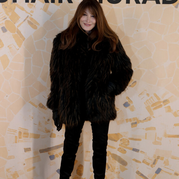 Carla Bruni-Sarkozy - Défilé Haute Couture Zuhair Murad au palais de Tokyo à Paris, le 24 janvier 2024. © Christophe Clovis / Bestimage