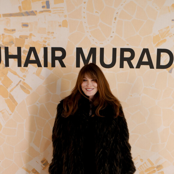 Carla Bruni-Sarkozy - Défilé Haute Couture Zuhair Murad au palais de Tokyo à Paris, le 24 janvier 2024. © Christophe Clovis / Bestimage