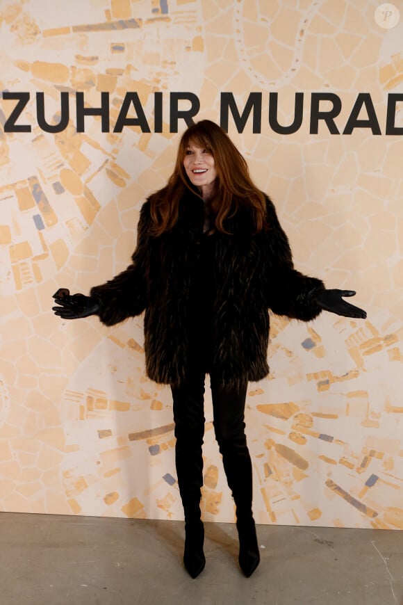 Carla Bruni-Sarkozy - Défilé Haute Couture Zuhair Murad au palais de Tokyo à Paris, le 24 janvier 2024. © Christophe Clovis / Bestimage