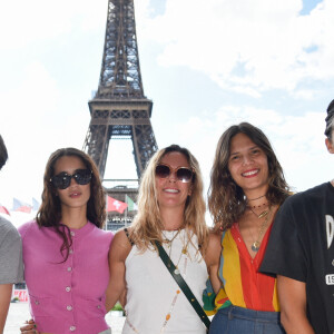 Exclusif - Prix spécial - No Web - Jean Depardieu (dernier fils de Gérard Depardieu), Iman Perez, Marie Coupérie-Eiffel, Vanille Clerc et Roxane Depardieu dans l'espace VIP lors de la 8ème édition du "Longines Paris Eiffel Jumping" au Champ de Mars à Paris le 24 juin 2022. © Gorassini / Perusseau / Tribeca / Bestimage  Exclusive - No web en Suisse / Belgique Jean Depardieu (last son of actor Gerard Depardieu) during 8th edition of the "Longines Paris Eiffel Jumping" at the Champ de Mars in Paris. June 24h, 2022