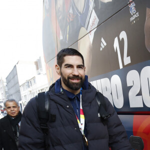 Nikola Karabatic - Retour de l'équipe de France de handball au lendemain de sa victoire en finale du Championnat d'Europe EHF Handball de l'EURO 2024 à la Gare du Nord de Paris, France, le 29 janvier 2024. © Michael Baucher /Panoramic/Bestimage