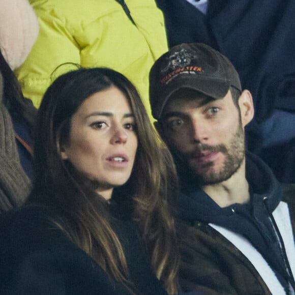 La femme de Louis Sarkozy, Natali Husic soutient aussi le travail de son mari
Exclusif - Louis Sarkozy et sa femme Natali Husic en tribunes du match de Ligue 1 Uber Eats "PSG contre Reims" (1-1) au Parc des Princes à Paris le 29 janvier 2023.