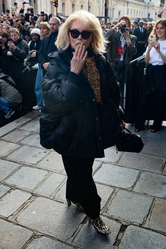 Amanda Lear - Arrivées au défilé de mode Haute-Couture printemps-été 2024 "Jean Paul Gaultier" lors de la fashion week de Paris. Le 24 janvier 2024 © Christophe Clovis / Bestimage