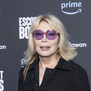 Amanda Lear à la première de la série "Escort Boys" au cinéma UGC Ciné Cité Les Halles à Paris le 18 décembre 2023. © Cyril Moreau / Bestimage