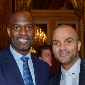 Exclusif - Pascal Gentil et Tony Parker - Le Chinese Business Club ouvre sa saison des déjeuners officiels avec T.Parker en invité d'honneur au Westin Paris Vendôme le 2 février 2024. © Rachid Bellak / Bestimage 