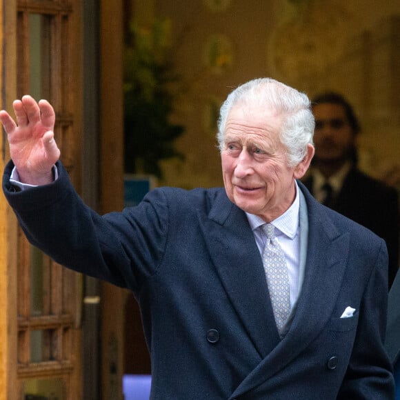 Le roi Charles III d'Angleterre quitte la London Clinic à Londres, Royaume Uni, 29 janvier 2024, où le roi Charles avait subi une intervention pour une hypertrophie de la prostate. © Tayfun Salci/ZUMA Press/Bestimage 