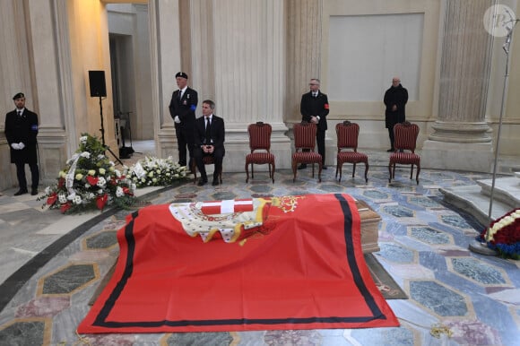 Le prince Emmanuel-Philibert de Savoie - Veillée funèbre du prince Victor-Emmanuel de Savoie, en l'Eglise de Sant'Uberto à Turin, en présence de son fils, le prince E-P. de Savoie, le 9 février 2024.