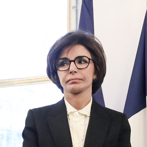 Rachida Dati - Passation de pouvoir au ministère de la Culture : Rachida Dati remplace Rima Abdul Malak le 12 janvier 2024 et devient ainsi ministre de la Culture du gouvernement Attal le 12 janvier 2024. © Stéphane Lemouton / Bestimage  