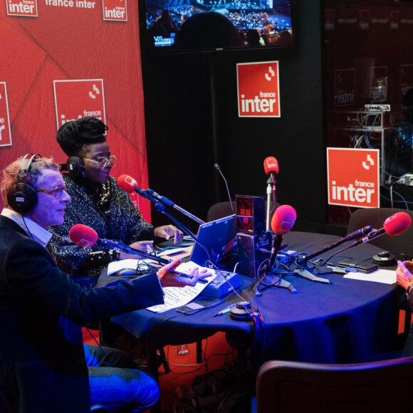 La ministre de la Culture a également donné une interview à France Inter
Rachida Dati aux 39e Victoires de la musique à la Seine Musicale (Boulogne-Billancourt) dans le studio de France Inter, le 9 février 2024 . ©CYRIL MOREAU / BESTIMAGE