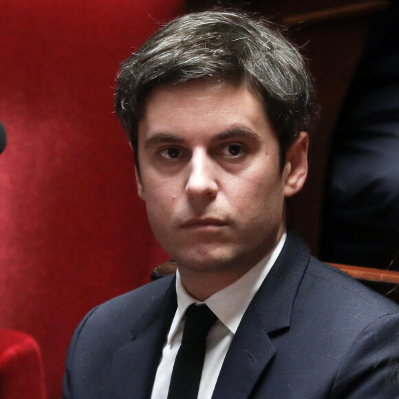 Le Premier ministre Gabriel Attal - Séance de questions au gouvernement à l'assemblée nationale, à Paris, France, le 16 janvier 2024. © Stéphane Lemouton/Bestimage 