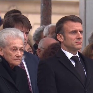 Capture d'écran de l'hommage national rendu à Robert Badinter place Vendôme à Paris ce 14 février 2024