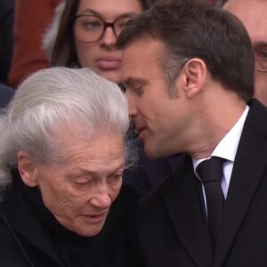 Capture d'écran de l'hommage national rendu à Robert Badinter place Vendôme à Paris ce 14 février 2024