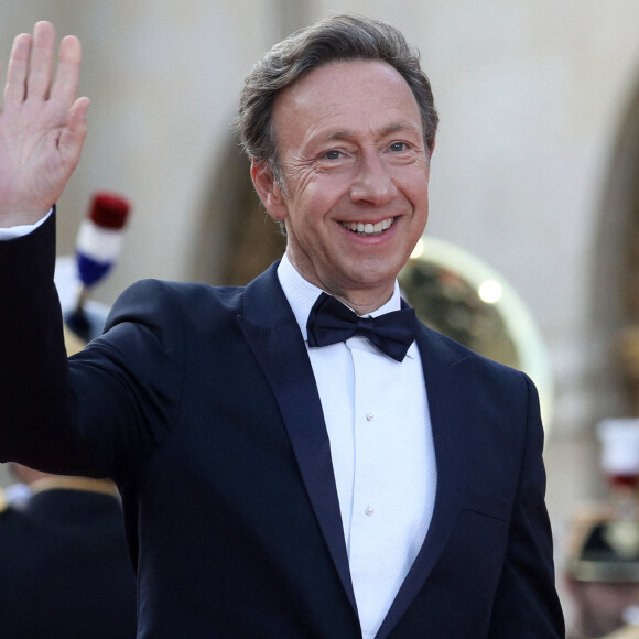 Stéphane Bern - Dîner d'Etat au château de Versailles en l'honneur de la visite officielle du roi et de la reine d'Angleterre en France (20 - 22 septembre 2023). Le 20 septembre 2023. 150 invités triés sur le volet ont été conviés à cette occasion. © Stéphane Lemouton / Bestimage 