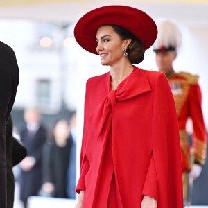 Catherine (Kate) Middleton, princesse de Galles - Cérémonie de bienvenue du président de la Corée du Sud et de sa femme à Horse Guards Parade à Londres, le 21 novembre 2023.  The Ceremonial Welcome by The King and Queen on day one of the State Visit of The President of the Republic of Korea, at Horse Guards Parade, London, UK, on the 21st November 2023. 