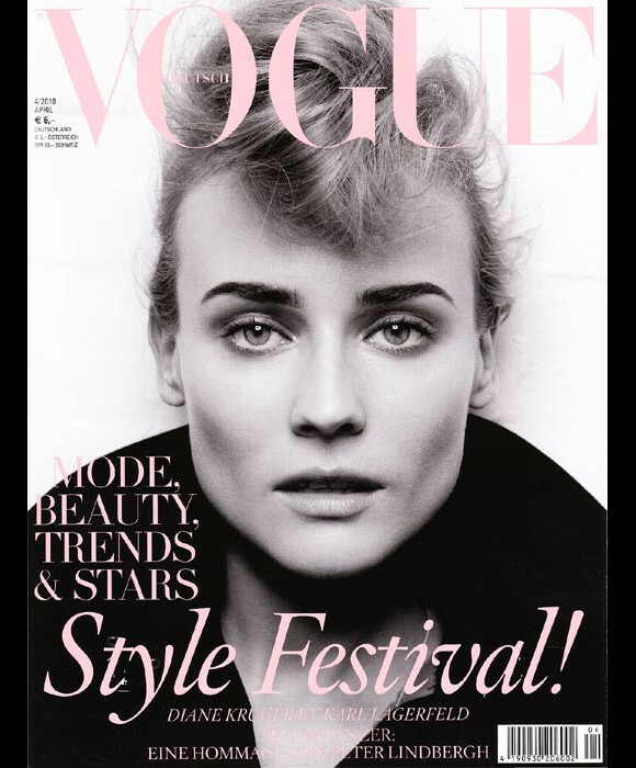 Diane Kruger en couverture du Vogue Allemagne du mois d'avril
