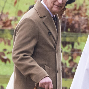 Le roi Charles III d'Angleterre et Camilla Parker Bowles, reine consort d'Angleterre sont allés à l'église de Sandringham le 11 février 2024. 