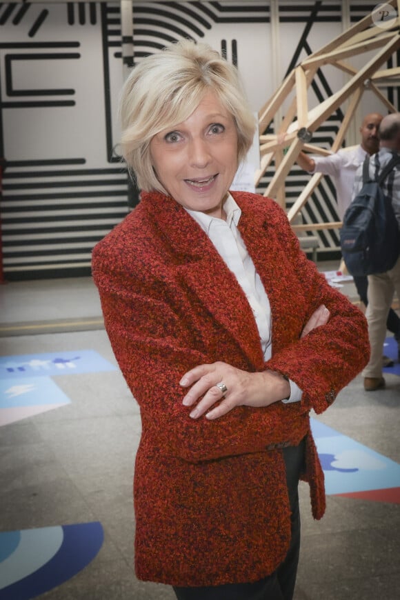 Exclusif - Evelyne Dheliat lors de l'inauguration du 20ème Forum International Météo et Climat à Paris, France, le 6 octobre 2023. © Jack Tribeca/Bestimage