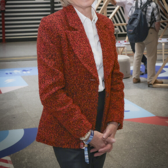 Exclusif - Evelyne Dheliat lors de l'inauguration du 20ème Forum International Météo et Climat à Paris, France, le 6 octobre 2023. © Jack Tribeca/Bestimage
