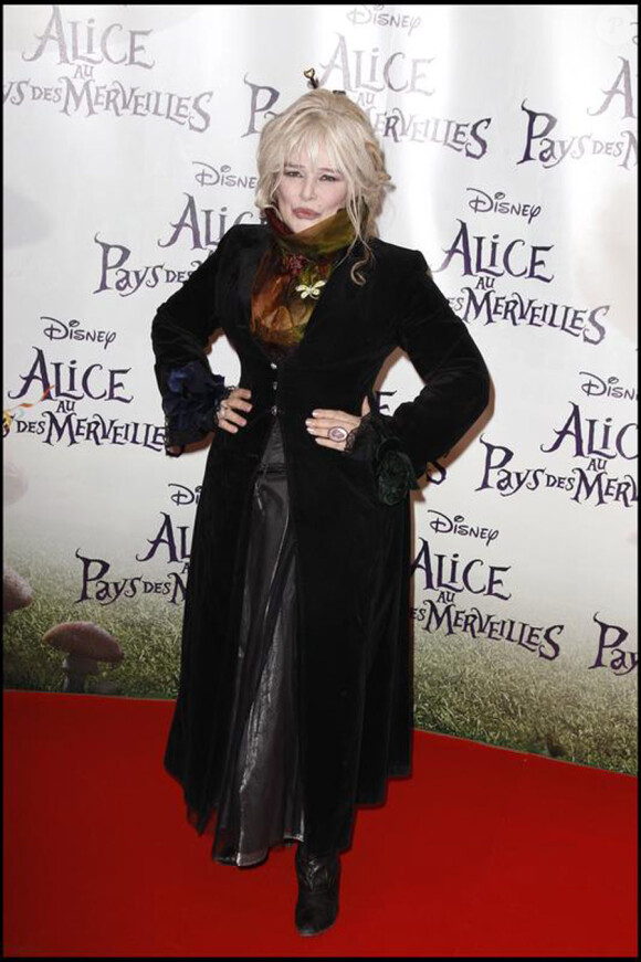 Armande Altaï lors de la première à Paris d'Alice au Pays des merveilles le 15 mars 2010