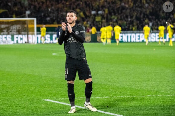 Lucas Hernández (Paris SG) lors du match de la Ligue 1 Uber Eats opposant le FC Nantes au Paris Saint-Germain (PSG) (2-0) au stade La Beaujoire à Nantes, France, le 17 février 2024. © Baptiste Autissier/Panoramic/Bestimage