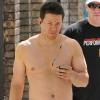 Mark Wahlberg, à l'occasion du tournage de The Fighter, à Los Angeles, le 15 mars 2010.