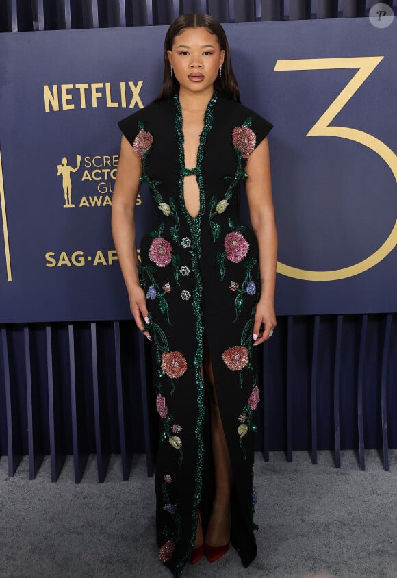 Storm Reid - Photocall de la 30ème cérémonie Screen Actors Guild Awards à Los Angeles, le 24 février 2024. 