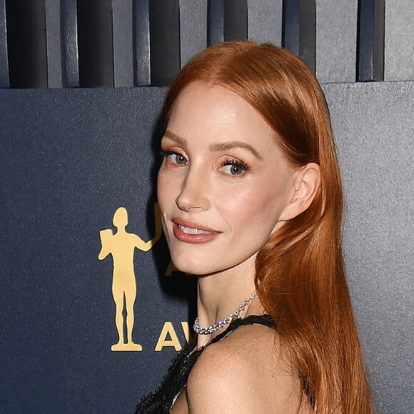 Jessica Chastain - Photocall de la 30ème cérémonie Screen Actors Guild Awards à Los Angeles, le 24 février 2024. 