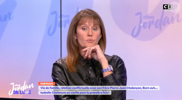 Isabelle Chalençon évoque son burn-out à l'époque de "Télématin", dans "Chez Jordan" mardi 27 février 2024 sur C8.