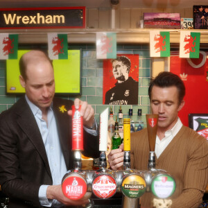 Le prince William, prince de Galles, visite le Turf Pub près de Wrexham, le 1er mars 2024. 
