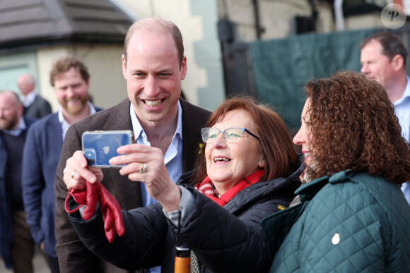 Le prince William, prince de Galles, visite le Turf Pub près de Wrexham, le 1er mars 2024. 