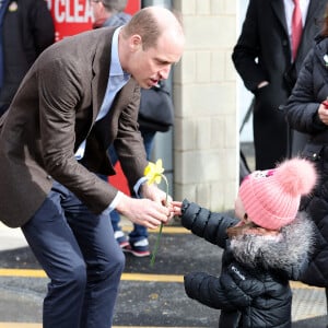 Le prince William, prince de Galles, visite le Turf Pub près de Wrexham, le 1er mars 2024. 