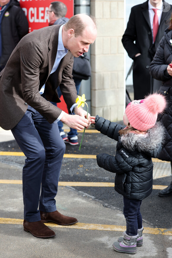 Le prince William, prince de Galles, visite le Turf Pub près de Wrexham, le 1er mars 2024. 