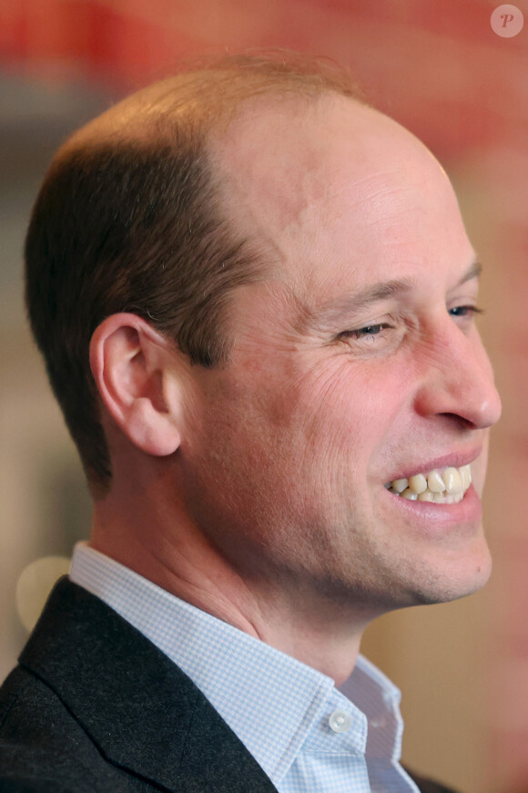 Le prince William, prince de Galles, visite le Turf Pub près de Wrexham, le 1er mars 2024. 